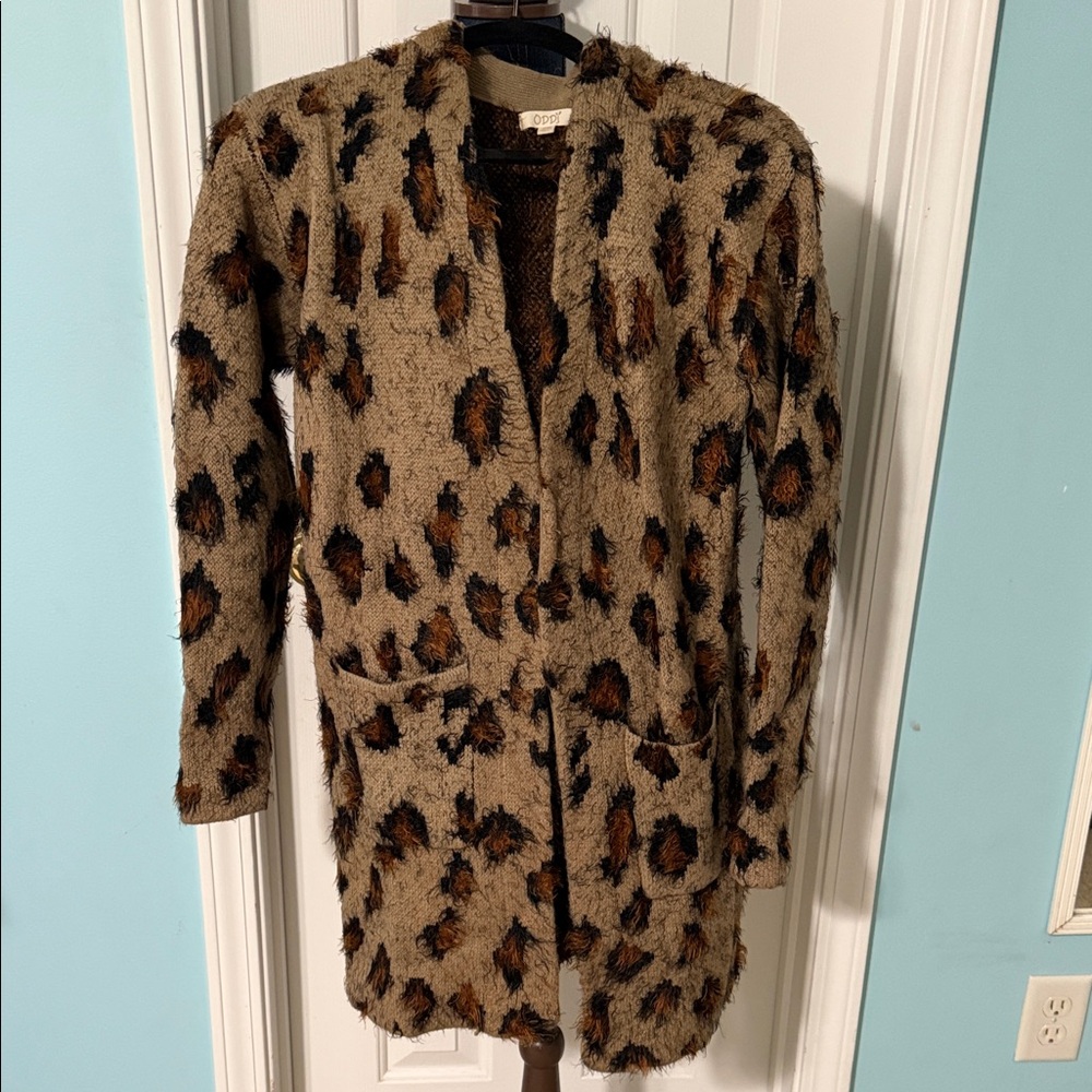 ODDY Brown and Black Teddy Jacket